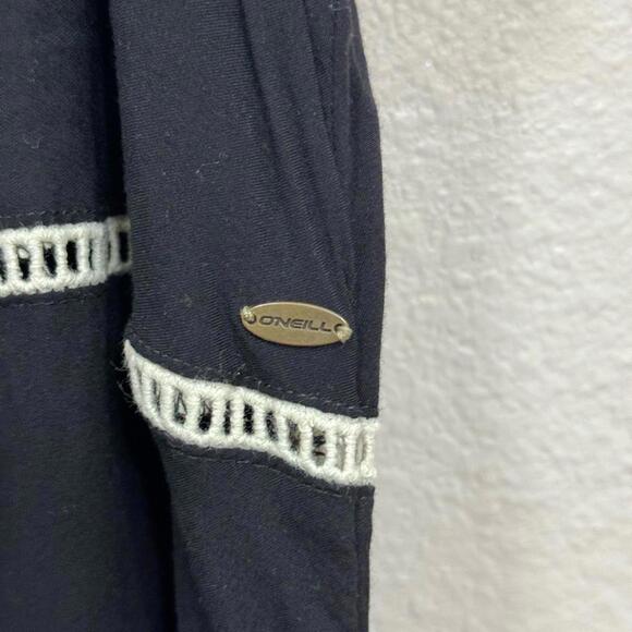 O’Neill Black & White Trim Birdie Summer Beach Coverup Maxi Dress- Size Medium - Picture 4 of 7